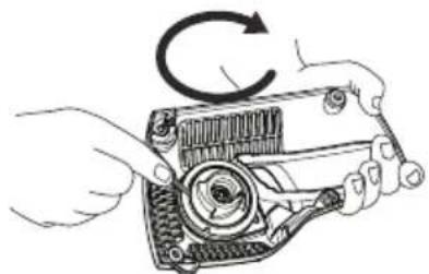 HUSQVARNA T525 - Tensioning the recoil spring - 1