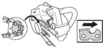 HUSQVARNA T525 - Fitting the bar and chain - 6