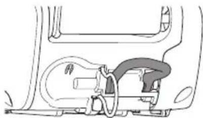 HUSQVARNA T525 - Assembling the belt eyelet - 1