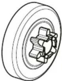 HUSQVARNA T525 - Pinhão da corrente - 2