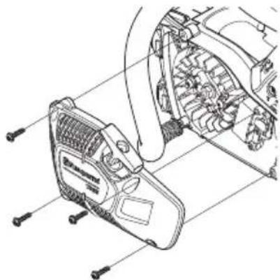 HUSQVARNA T525 - Kirilmiş ya da aşınmış bir çalıştırma ipinin değiştirilmesi - 2