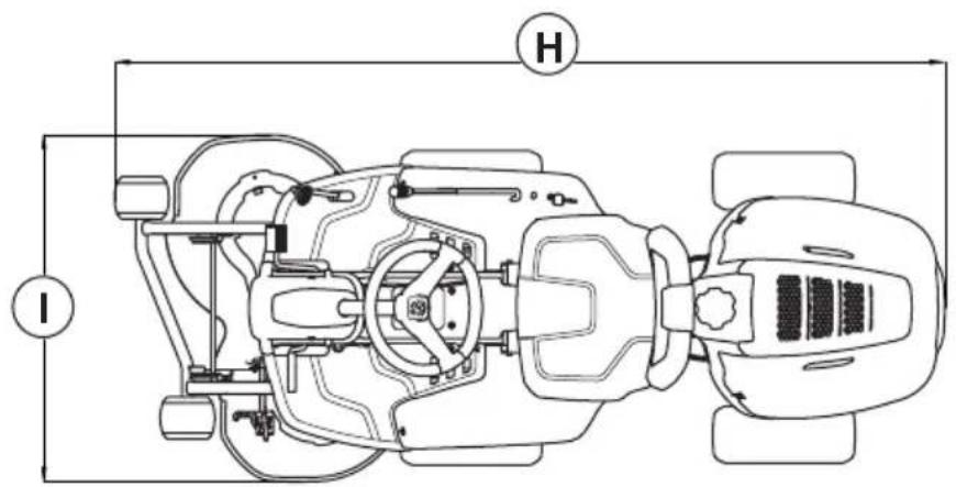 HUSQVARNA R 112C5 - Gerätemaße - 2