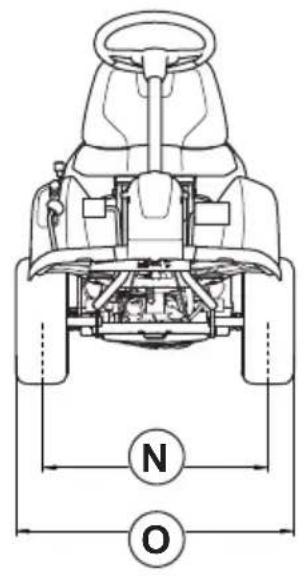 HUSQVARNA R 112C5 - Gerätemaße - 4