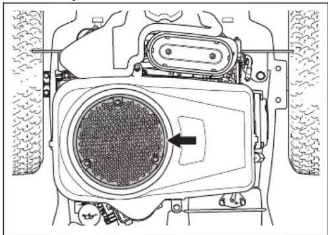 HUSQVARNA R 112C5 - Čišćenje dovoda hladnega zraka motorja, (R 112C, R 112C5) - 3