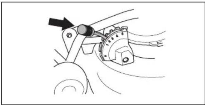HUSQVARNA R 112C5 - Levier de hauteur de coupe - 1
