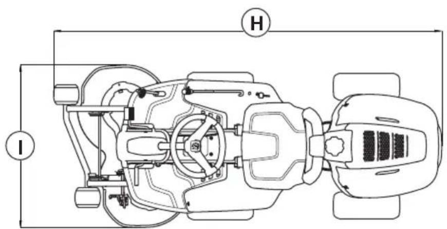 HUSQVARNA R 112C5 - Mere izdelka - 2