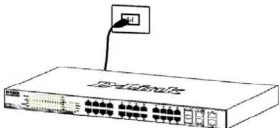 D-LINK DES121028P - Etapa 3 – Conectando o Cabo de Alimentação CA - 1