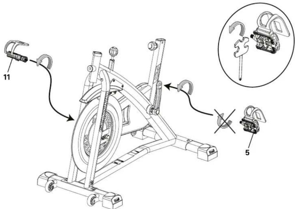 Schwinn IC8 - Arrimez les pédales au châssis - 1
