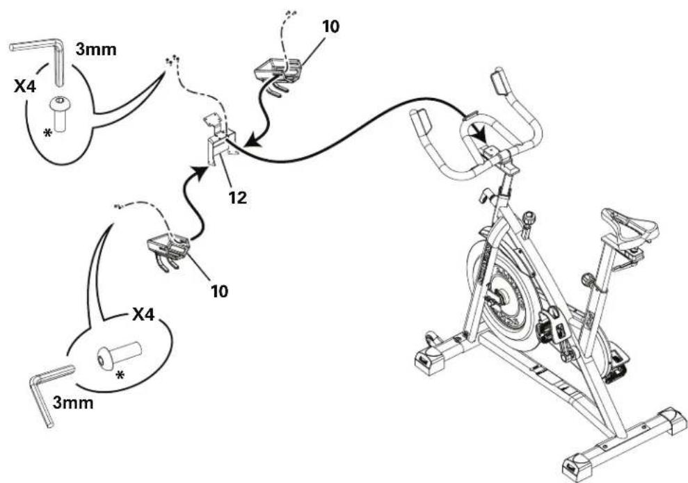 Schwinn IC8 - Installer le guidon sur le chassis - 2