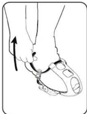 Schwinn IC8 - Position du pied/réglage de la bride - 2