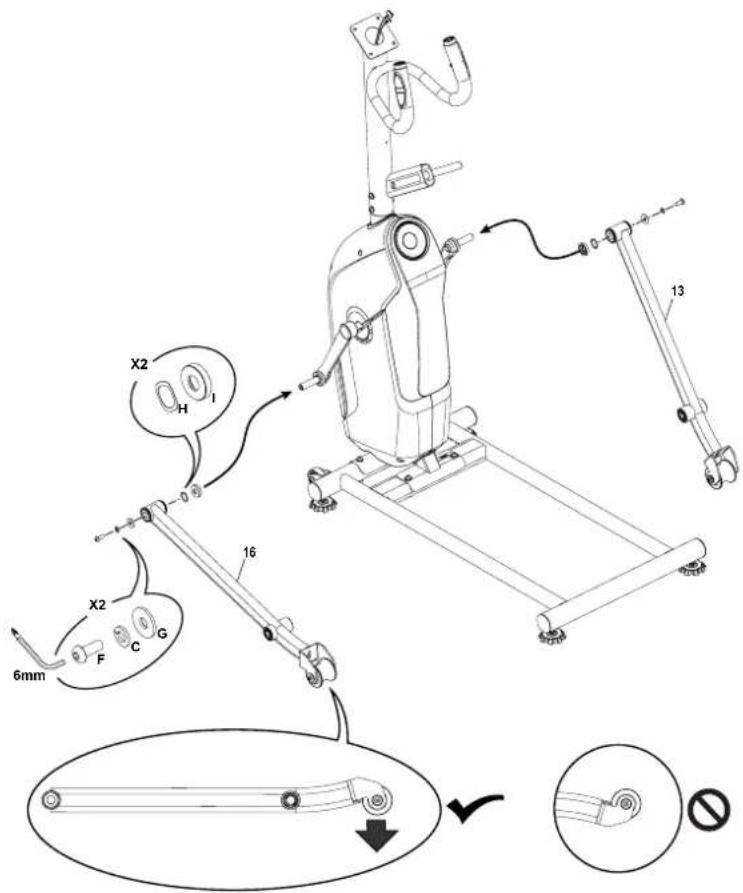 Schwinn 510E - Conecte los cables y fije el mastil de la consola al cuadro/armazon. - 3