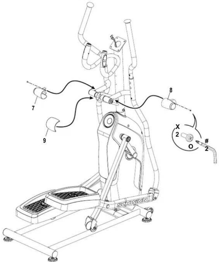 Schwinn 510E - Arrimez les capots de pivot et de poignée au chassin - 1