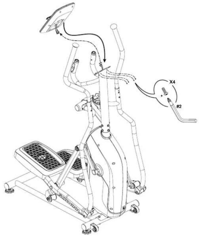 Schwinn 510E - 连接电缆并安装控制台至机架组件 - 1