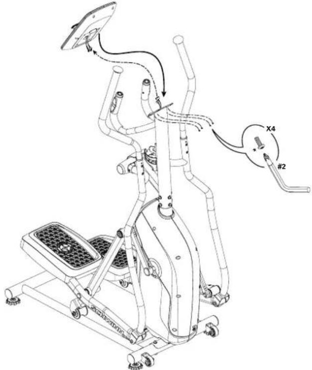 Schwinn 510E - Conecte los cables y fije la consola al cuadro/armazón - 1