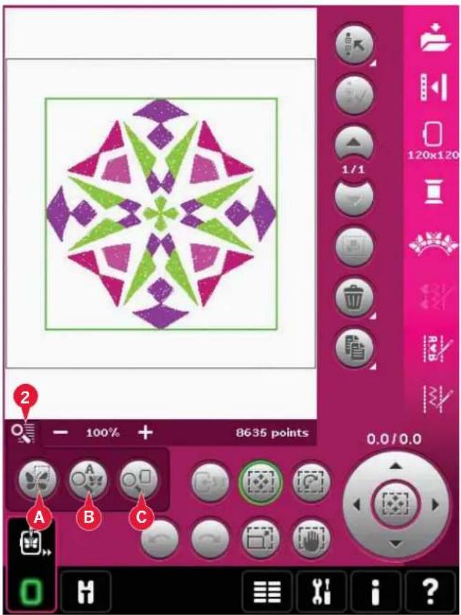 PFAFF Creative 4.5 - Options de zoom (2) - 1