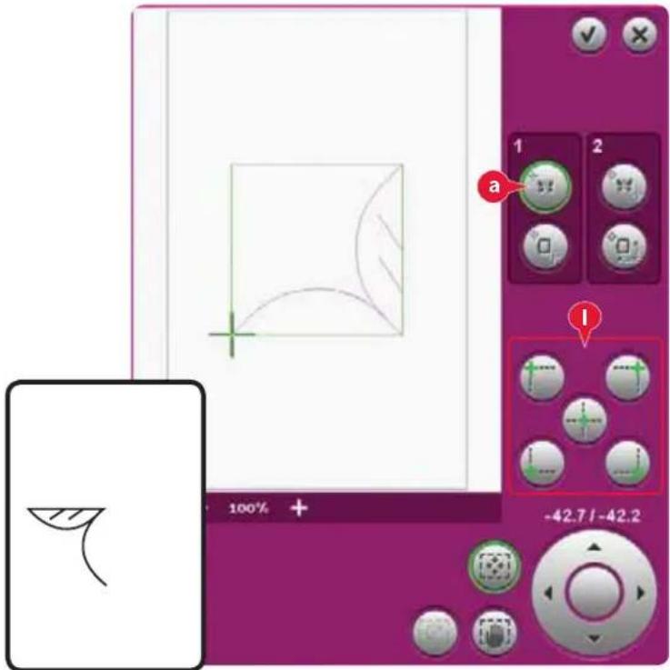PFAFF Creative 4.5 - Position précise - exemple - 2