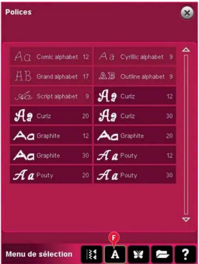 PFAFF Creative 4.5 - Charger une police - 1