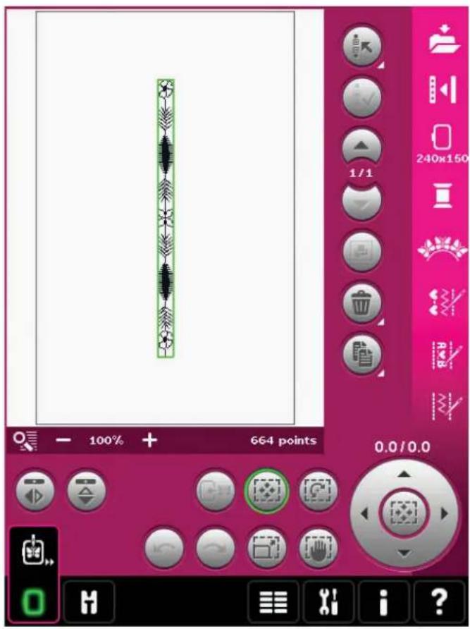 PFAFF Creative 4.5 - Modification de point de broderie - exemple - 2