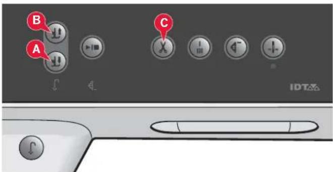 PFAFF Creative 4.5 - Relever et abaisser le pied-de-biche - 2