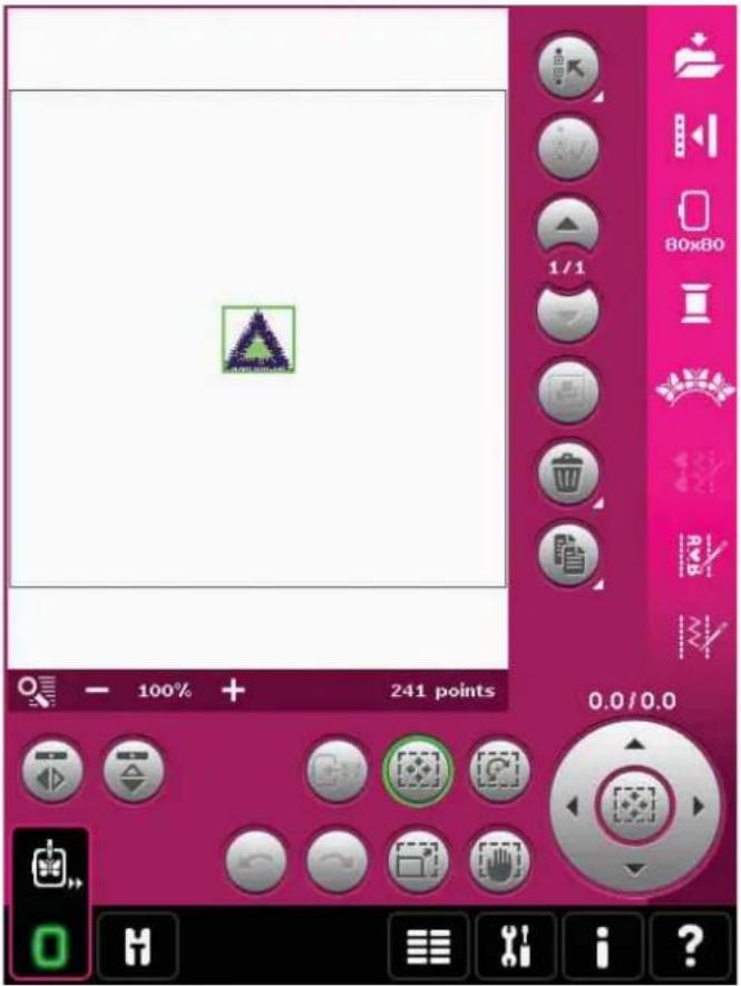 PFAFF Creative 4.5 - La fonction Shape Creator™ de base, exemple 1 - créer un motif à partir de mini motifs intégrés - 1