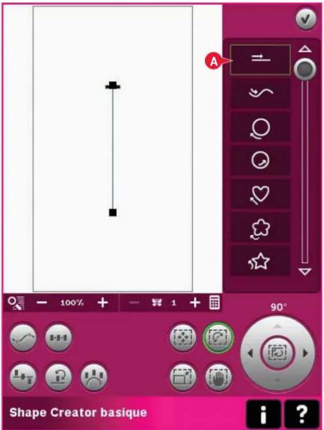 PFAFF Creative 4.5 - Fonction Shape Creator™ de base, exemple 2 - formes alignées pour un emplacement parfait des boutonnières - 2