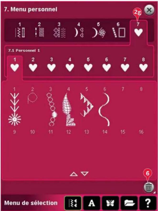 PFAFF Creative 4.5 - Menu personnel - 1