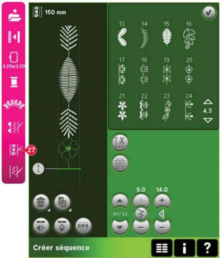 PFAFF Creative 4.5 - Modification de point de broderie - exemple - 1