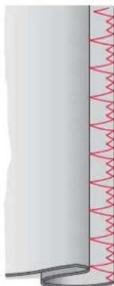 PFAFF Creative 4.5 - Point d'ourlet invisible élastique - 2