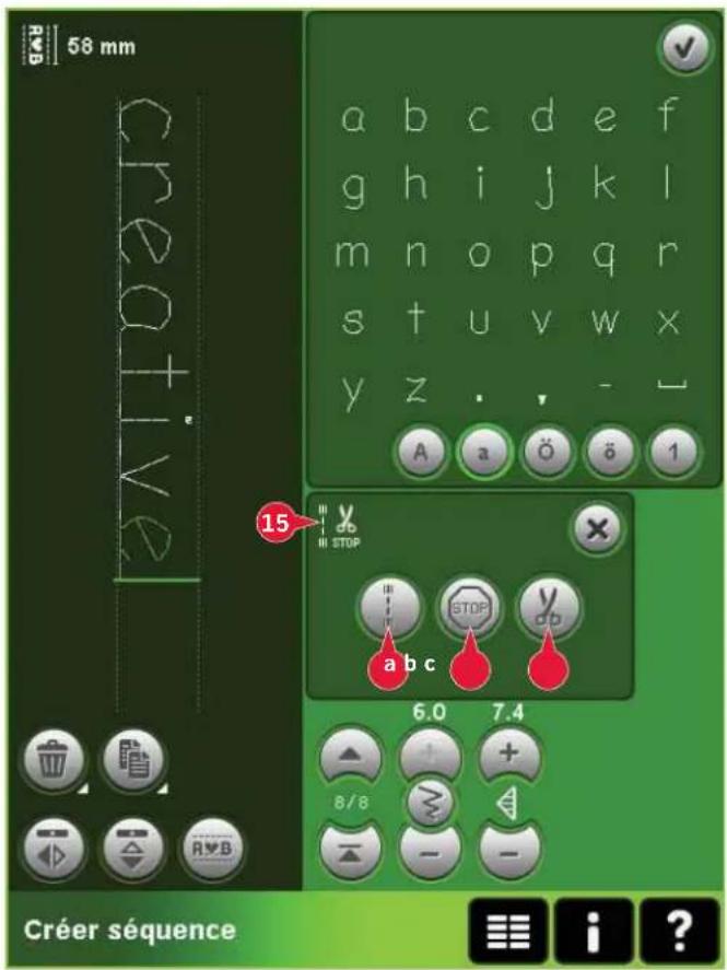 PFAFF Creative 4.5 - Commandes de séquence (15) - 2