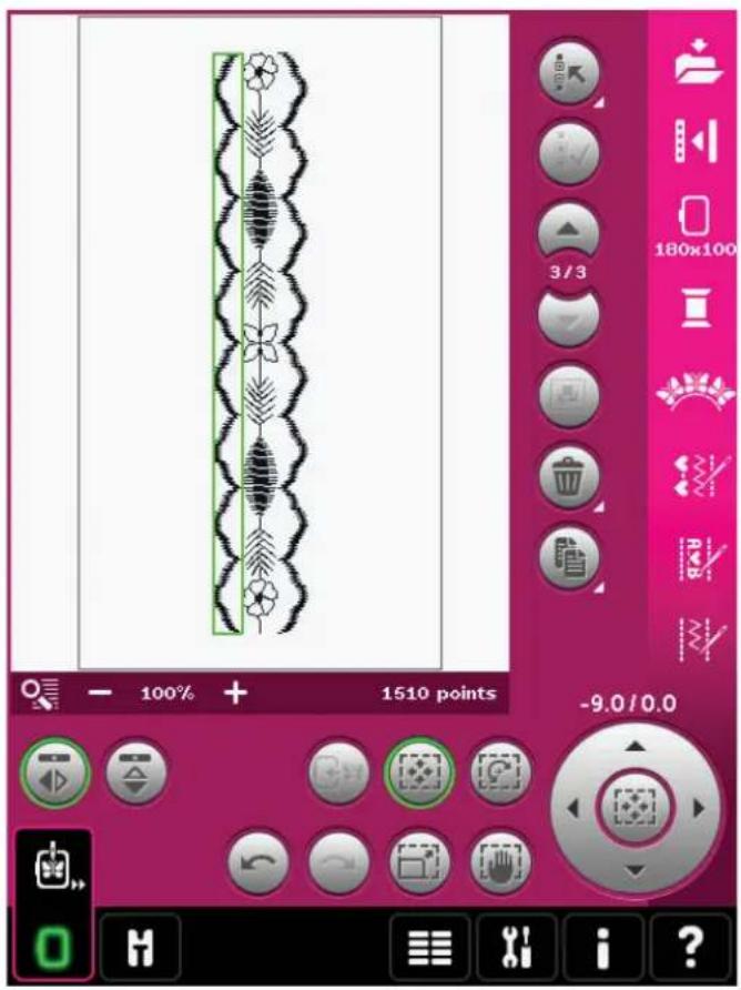 PFAFF Creative 4.5 - Modification de point de broderie - exemple - 4