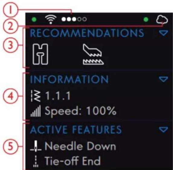 PFAFF Performance Icon - Zone d'information - 1