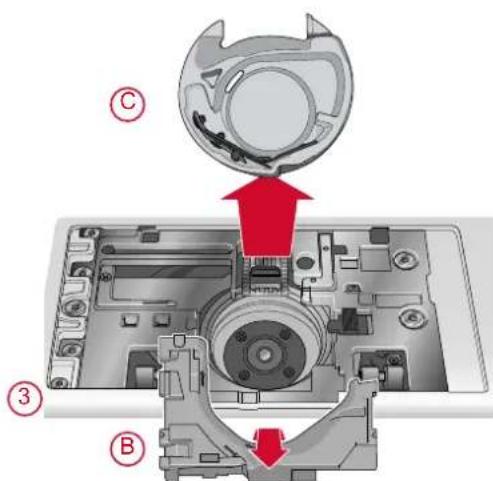 PFAFF Performance Icon - Changement de boitier de canette - 5