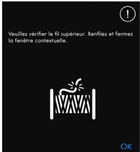 PFAFF Performance Icon - Vérifier le fil supérieur - 1