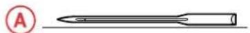 PFAFF Performance Icon - Informations importantes sur les aiguilles Changez laiguille fréquement. Utilisez toujours une aiguille droite avec une bonne pointe (A). - 6
