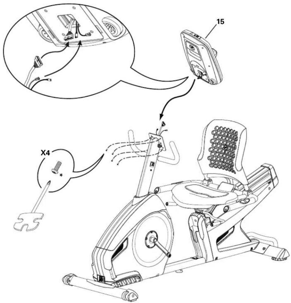 Nautilus R628 - Installez la console sur le tube de la console, puis arrimez le cache du pivot de la console - 1