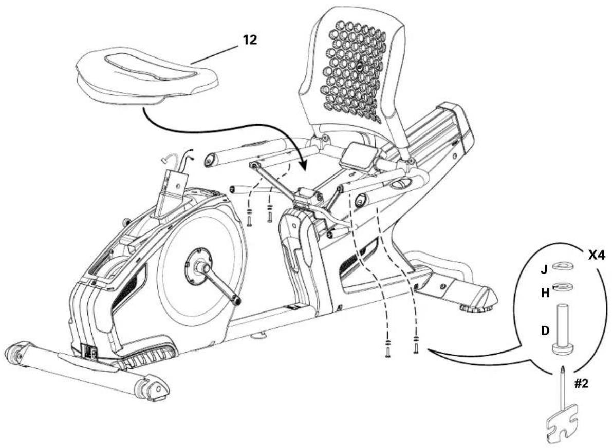 Nautilus R628 - Arrimez la poignée d'ajustement du siège au châssis - 2