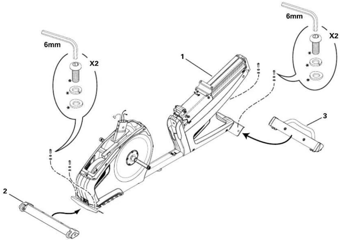 Nautilus R628 - 1a. Arrimez les stabilisateurs au châssis - 1