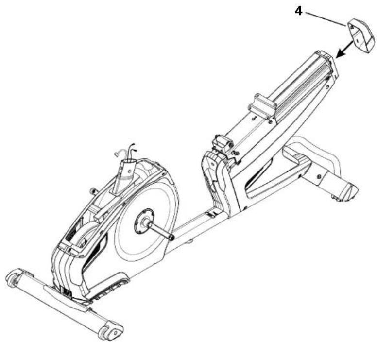 Nautilus R628 - 1b. Arrimez l'embout du rail du siège au châssis - 1
