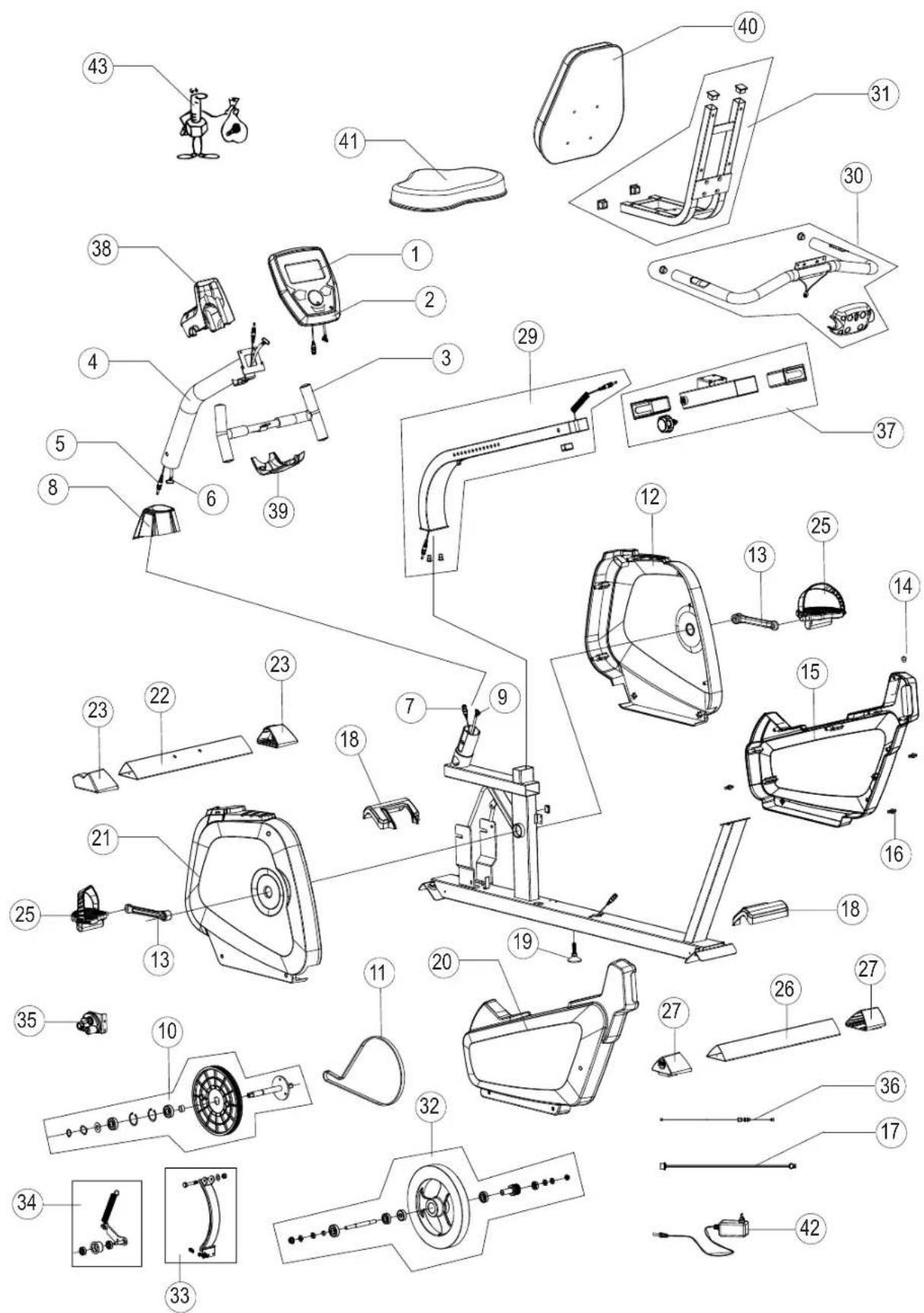 KETTLER Avior R - Ersatz / Bauteilzeichnung - 1