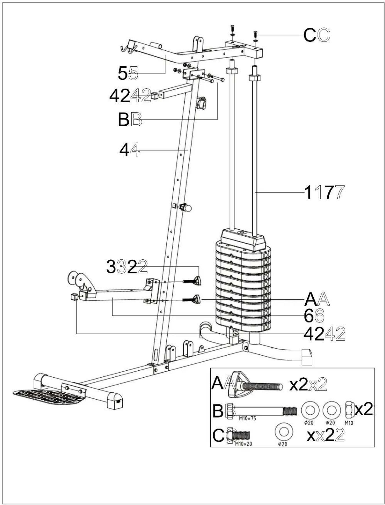 KETTLER Fitmaster - Liste des pièces détachées - 5
