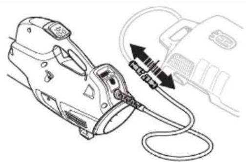 HUSQVARNA 320iB Mark II - Per arrestare il prodotto e la batteria a zaino - 1