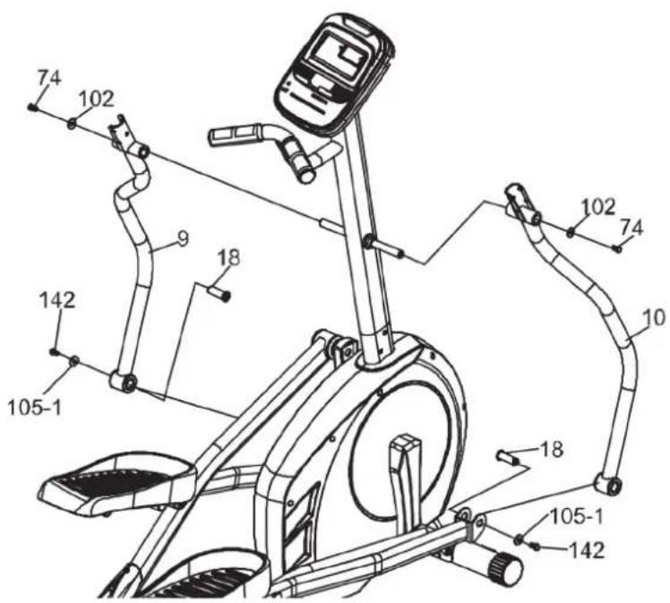 Cardiostrong FX30 - Étape 3 : montage des bras - 1