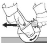 METABO WF 18 LTX 125 - Przecinanie ściernicą: - 1