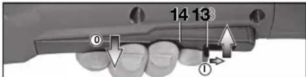 METABO WB 18 LTX BL 150 Quick - biztonsagi kapcsolóval ellatott gép (holtember-funkcióval): - 1