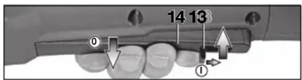 METABO WB 18 LTX BL 150 Quick - turvakatkaisin-kytkimellä varustetut koneet (varotoiminnolla): - 1