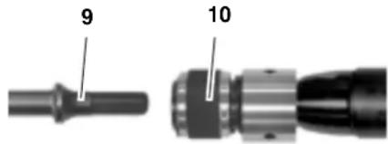 METABO MHS 5000 SET - Installation du burin - 1
