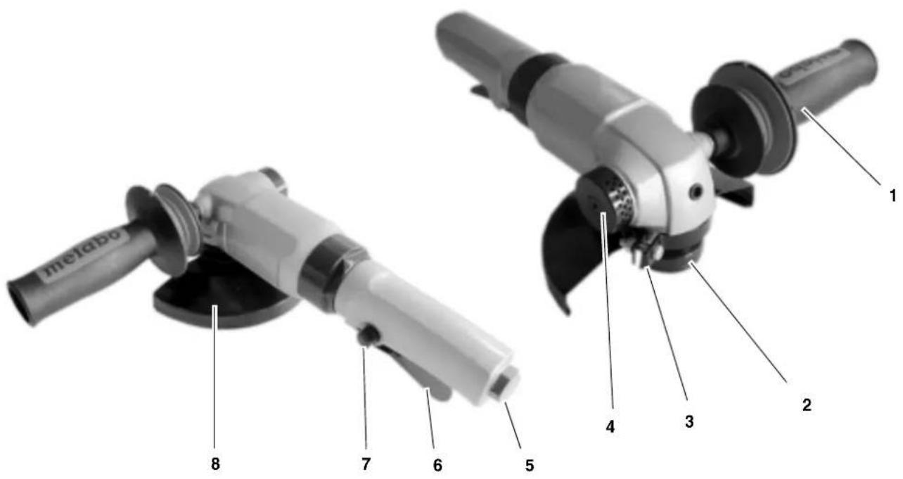 METABO WS 7400 - Oversikt over slipen (leveransens omfattning) - 1