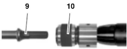 METABO MHS 5050 SET - Inserting a chisel - 1