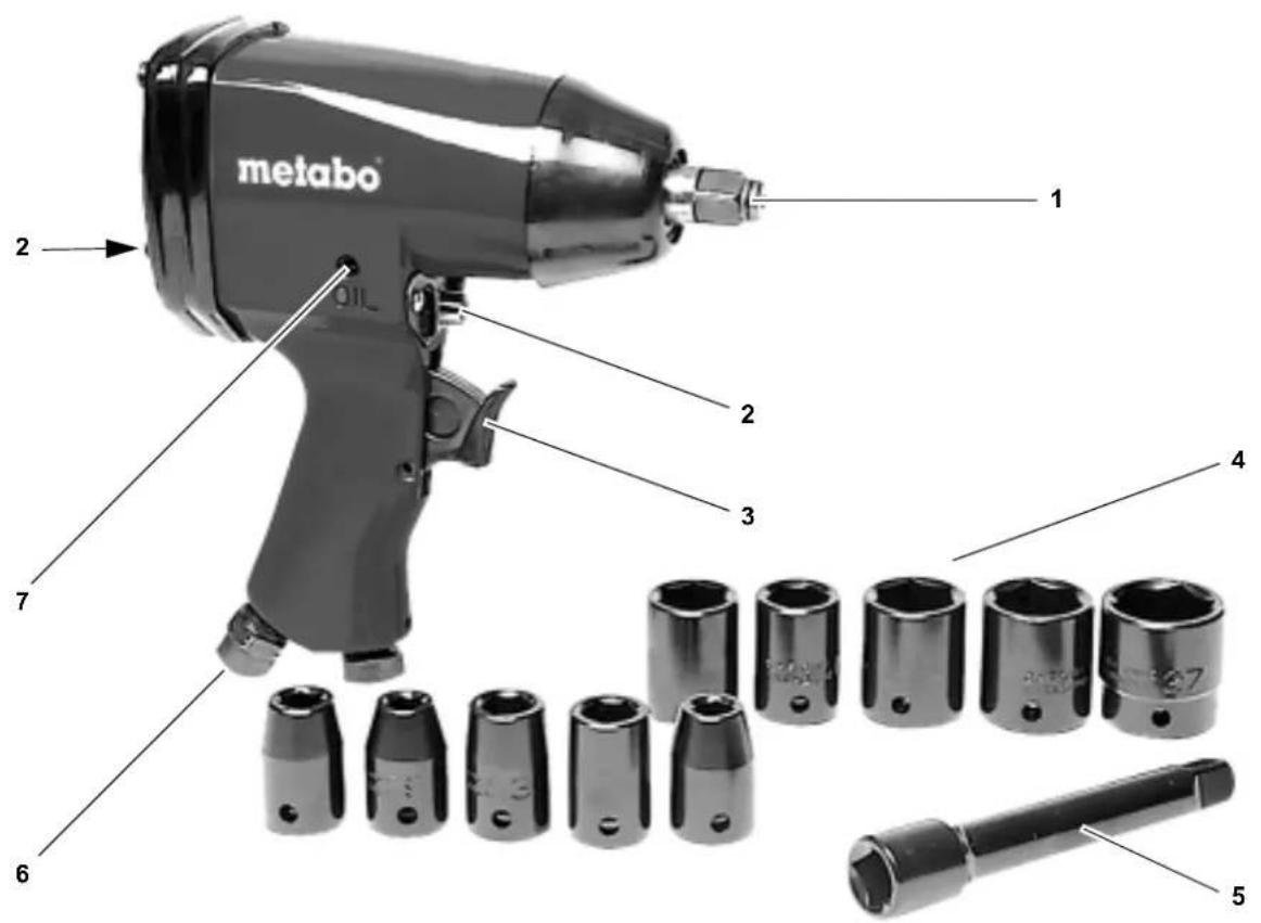 METABO SR 120 Set - Een overzicht van het apparaat - 1