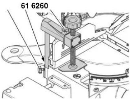 METABO KS 305 Plus - Montage du dispositif de serrage de la pièce - 1